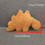 1pc Dinosaur & Nugget Shaped Plush Pillow Toy, Soft Polyester Stuffed Toy, Cushion, Throw Pillow, Decorative Figures, Home Decor