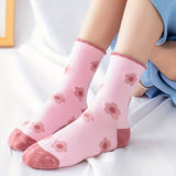 5pairs Baby Girls Kids Lace Cute Sweet Princess Socks, Thickened Anti-odor Warm Socks, Children's Socks For Spring Autumn Winter