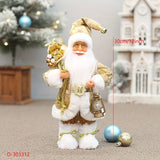 12 inches 30cm Exquisite Santa Claus Figurine - Wearing Long Fluffy Snow Boots, High-Grade Holiday Decoration, New Year Home Business Super Set Prop with Festive Design and Vibrant Colors