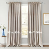 1pc Luxurious Velvet Room Darkening Curtains - Thermal Insulated Soft Privacy Panels for Bedroom and Living Room Home Decor with Rod Pocket