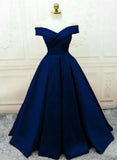 solvbao Fashionable Navy Blue Party Gown , Blue Prom Dress