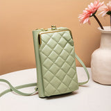 1pcs Quilted Cellphone Bag, Mini Crossbody Phone Purse, Women's Fashion Shoulder Bag & Card Wallet Pouch