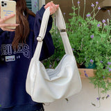 Women's Minimalist Shoulder Bag, Solid Color Zipper Underarm Bag, Solid Color Bag