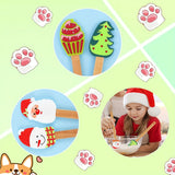 1pc/4pcs, Christmas Silicone Spatula Xmas Cake Spatula With Wooden Handle Snowmen Pancake Spatula Cute Pan Scraper Xmas Dish Scraper Cooking Spatulas For Kitchen Mixing Cooking Baking (Cute Style)