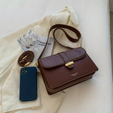 Trendy PU Leather Square Crossbody Bag, Solid Color Flap Shoulder Bag, Perfect Messenger Bag For Daily Use