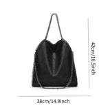 Women's Minimalist Shoulder Bag, Large Capacity All-Match Handbag, Chain Tote Bag