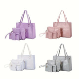 4pcs/set Women's Bag, Shoulder Bag Messenger Handbag