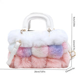 1pc Mini Cute Fluffy Crossbody Bag, Kawaii Plush Shoulder Bag, Women's Fashion Handbag & Purse