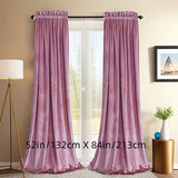 1pc Luxurious Velvet Room Darkening Curtains - Thermal Insulated Soft Privacy Panels for Bedroom and Living Room Home Decor with Rod Pocket