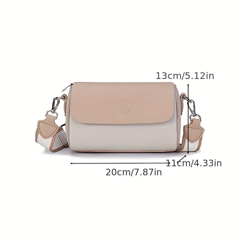 solvbao  Casual Trendy Barrel Shoulder Bag, All-Match Zipper Crossbody Bag, All-Match Purse