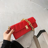 Stylish Quilted Shoulder Bag, Flap Handbag With Golden Chain, Perfect Satchel For Every Occasion