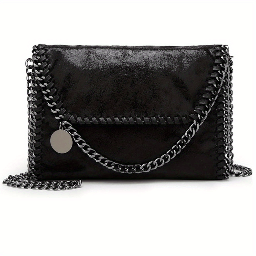 solvbao  Trendy Chain Crossbody Bag, Retro Style Shoulder Bag, Niche Design Clutch Purse For Women