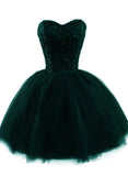 Solvbao Dark Green Sweetheart Homecoming Dresses, Cute Teen Formal Dress, Party Dresses