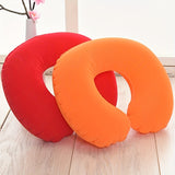 1pc Inflatable C-Shaped Travel Pillow - Soft & Durable Neck Support for Car, Airplane, and Aviation Trips