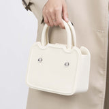 1pc Mini EVA Tote Bag, Solid Color Simple Handbag, Women's Casual Coin Purse For Travel Work Outdoor