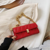 Stylish Quilted Shoulder Bag, Flap Handbag With Golden Chain, Perfect Satchel For Every Occasion