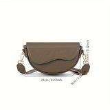 solvbao  Vintage Crossbody Saddle Bag, Retro Flap Shoulder Bag, Women's Fashion Handbag & Purse