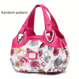 solvbao Fashion Floral Print Tote Bag, Large Capacity Shoulder Bag, Women's Casual Handbag & Hobo Purse