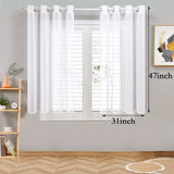 1 Panel Elegant White Tulle Curtain Ring for Home Decor - Perfect for Windows, Sliding Doors, and Festivals with Privacy Function