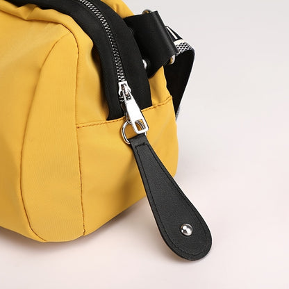 solvbao  Casual Simple Crossbody Bag, Lightweight Storage Bag With Zipper & Wide Strap, Trendy Bag