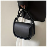 solvbao Mini Fashion Crossbody Saddle Bag, Solid Color Simple Shoulder Bag, Women's Cute Handbag & Purse