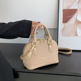 solvbao Trendy  Lychee Pattern Shell Bag, Simple Solid Color Handbag, Perfect Shoulder Bag For Daily Use