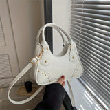 solvbao Studded Decor Handbag For Women, Trendy Zipper Underarm Purse, Y2K Hot Girls Crossbody Bag