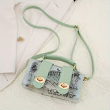 Transparent Jelly Crossbody Bag, Graffiti Pattern Shoulder Bag