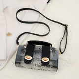 Transparent Jelly Crossbody Bag, Graffiti Pattern Shoulder Bag