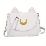 solvbao Kawaii Cute Crossbody Bag, Lovely Cat Ears Shoulder Bag, Women's Fashion Handbag & Saddle Purse