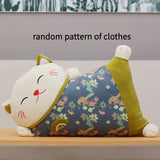 1pc Dual-use Japanese Lucky Cat Pillow, Sofa Back Cushion, Office Seat Belt Waist Cushion, Car Lumbar Pillow