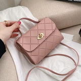 solvbao Casual Rhombus Embossed Shoulder Bag, Buckle Decor Flap Crossbody Bag, Cute Fashion Small Shoulder Bag