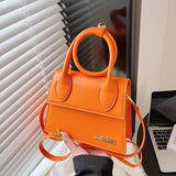 solvbao Trendy Niche Design Crossbody Bag, Solid Color Handbag, All-Match Faux Leather Bag For Work & Dating