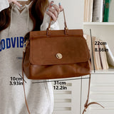 solvbao Vintage Large Capacity Briefcase, Retro Crossbody Bag, Women's Casual Handbag, Shoulder Bag & Purse