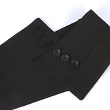 Trendy Wide Elastic Girdle Triple Button Black Corset Waistband Waspie Wide Waist Belts Elegant Dress Coat Belt For Women