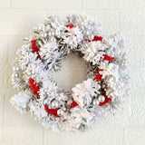 1pc Classic Christmas Candle Centerpiece Wreath with Flocking, Festive Holiday Home Decor, Non-Electric, Featherless Traditional Style Decorative Garland