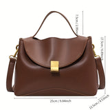 Trendy PU Leather Crossbody Bag, Solid Color Flap Shoulder Bag, Perfect Messenger Bag For Daily Use