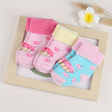 3 Or 6 Pairs Of Baby Girl's Thermal Socks, Comfy Casual Soft Socks For Babies Winter & Autumn Wearing