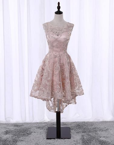 Solvbao Lovely Pearl Pink High Low Homecoming Dress , Cute Party Dresses