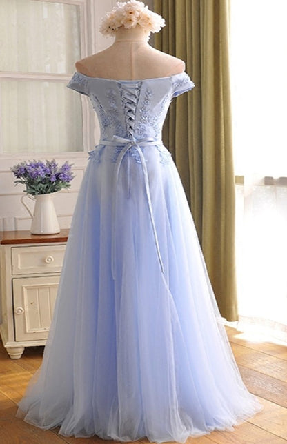 Solvbao Light Blue Simple Bridesmaid Dresses, Beautiful Party Dresses