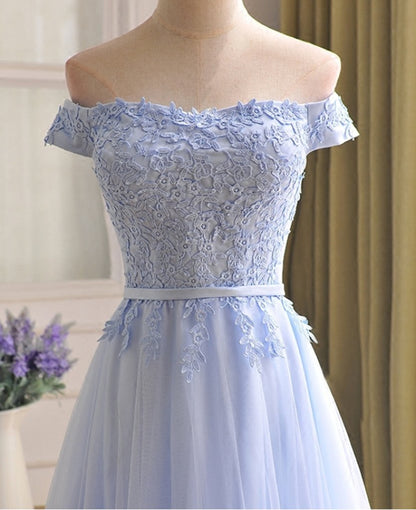 Solvbao Light Blue Simple Bridesmaid Dresses, Beautiful Party Dresses