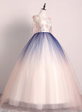 Solvbao Beautiful Gradient Ball Gown Long Party Dress, Gradient Formal Dress