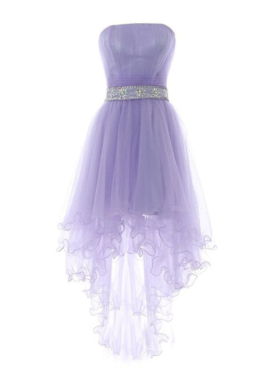 Solvbao Cute Light Purple Tulle High Low Formal Dress , Prom Dresses , Homecoming Dresses