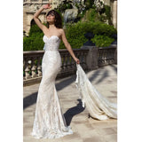 Robe De Mariee  New Champagne Mermaid Wedding Dresses With Detachable Train Bridal Gowns Plus Size Wedding Dress