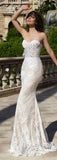 Robe De Mariee  New Champagne Mermaid Wedding Dresses With Detachable Train Bridal Gowns Plus Size Wedding Dress