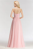 Sexy Real Pictures Pink  New Arrival Cheap Bridesmaid Dresses Spaghetti Straps Backless Wedding Guest Prom Evening Wear Dress BM0046