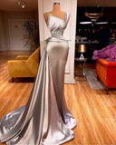 kamahe Sexy One Shoulder Mermaid Prom Dress with Sweep Train