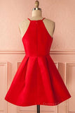 kamahe Simple Red Short Prom Homecoming Dresses, Short Red Mini Formal Graduation Evening Dresses