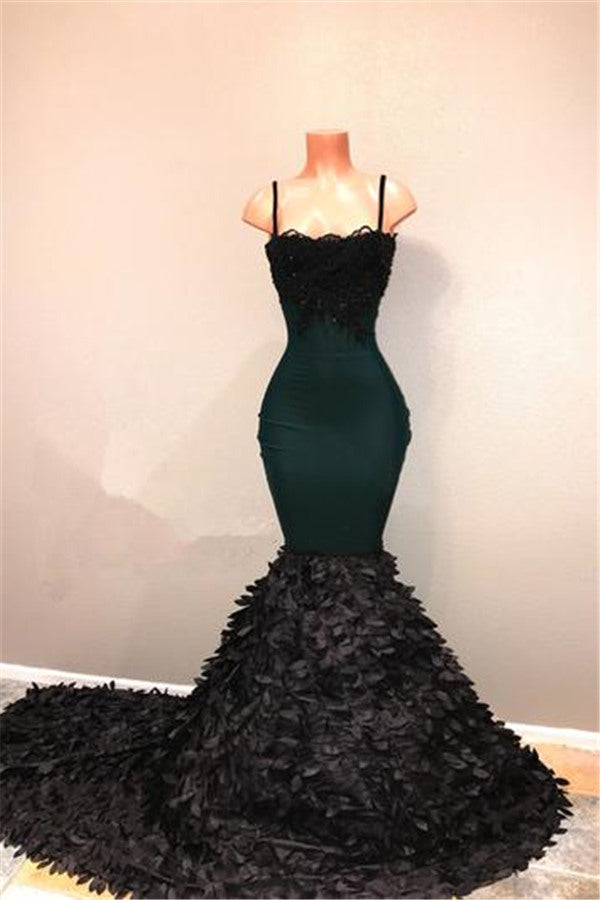 kamahe Spaghetti-straps prom dress, mermaid evening party gowns on sale