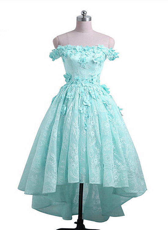 Solvbao Lovely Mint Green High Low Lace Party Dress, New Prom Dress